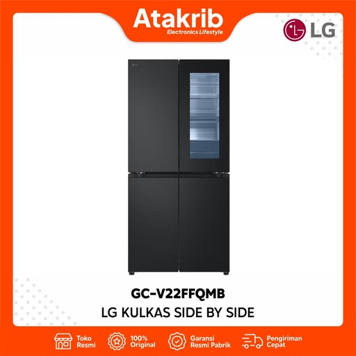 LG KULKAS SIDE BY SIDE GC-V22FFQMB 