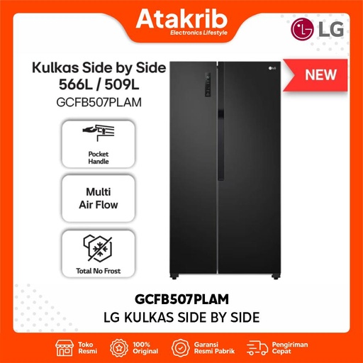 LG KULKAS SIDE BY SIDE GCFB507PLAM 