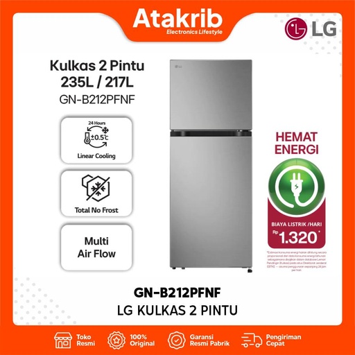 LG KULKAS 2 PINTU SMALL GN-B212PFNF 