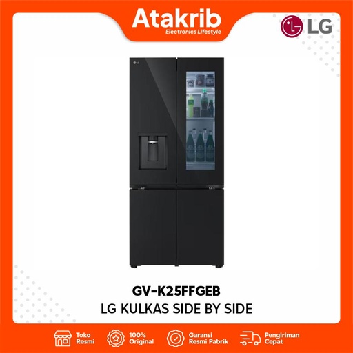 LG KULKAS SIDE BY SIDE GV-K25FFGEB 