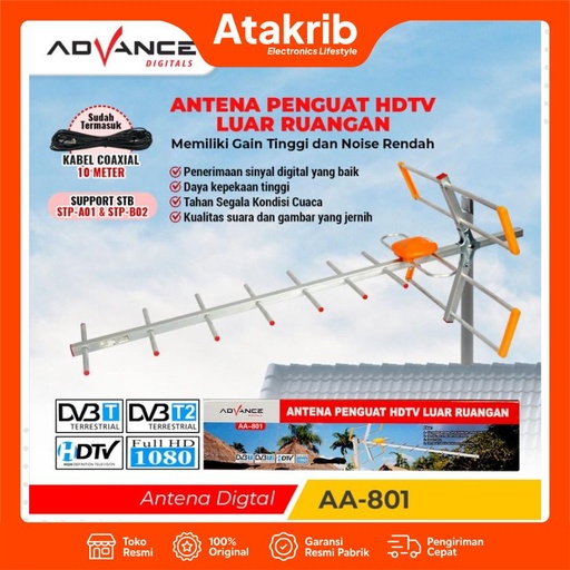 ADVANCE ANTENA DIGITAL HDTV-AA801 