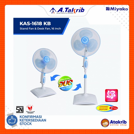MIYAKO STAND FAN KAS-1618KB 