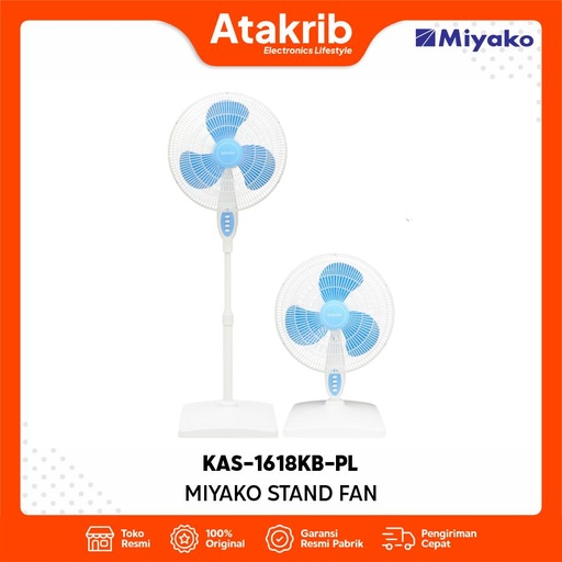 MIYAKO STAND FAN KAS-1618KB-PL 