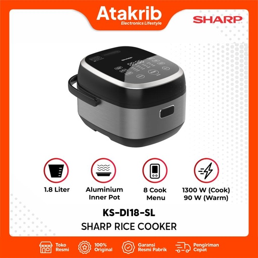 SHARP RICE COOKER KS-DI18-SL 