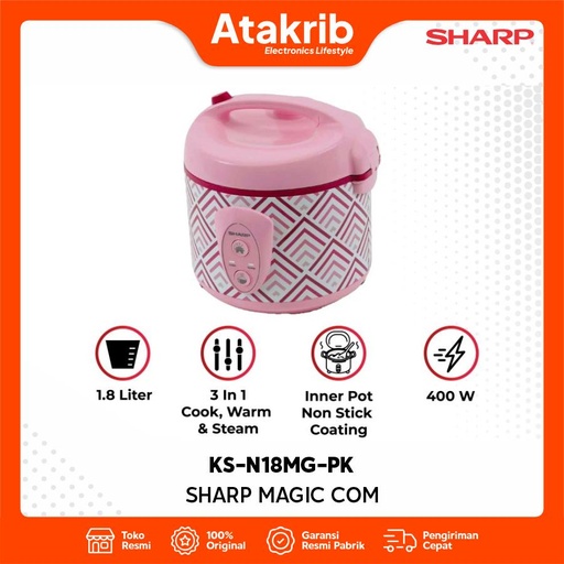 SHARP RICE COOKER KS-N18MG-PK 