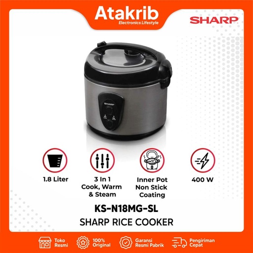 SHARP RICE COOKER KS-N18MG-SL 