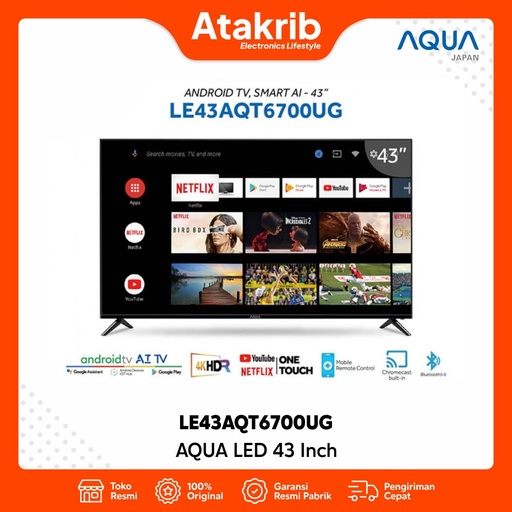AQUA LED 43 LE43AQT6700UG 