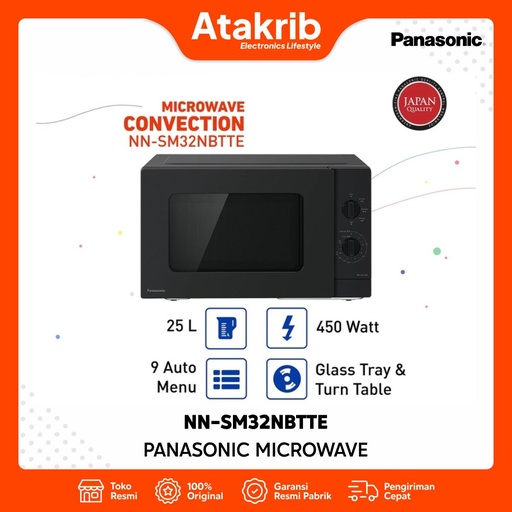 PANASONIC MICROWAVE OVEN NN-SM32NBTTE 