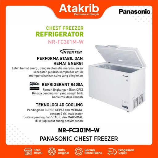 PANASONIC CHEST FREEZER NR-FC301M-W 