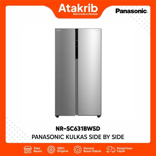 PANASONIC KULKAS SIDE BY SIDE NR-SC631BWSD 