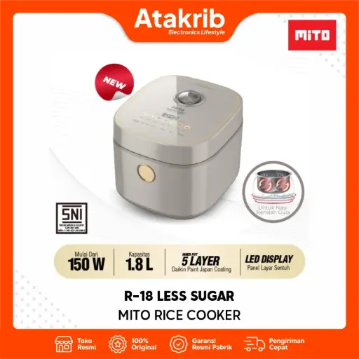 MITO RICE COOKER R-18 LESS SUGAR 