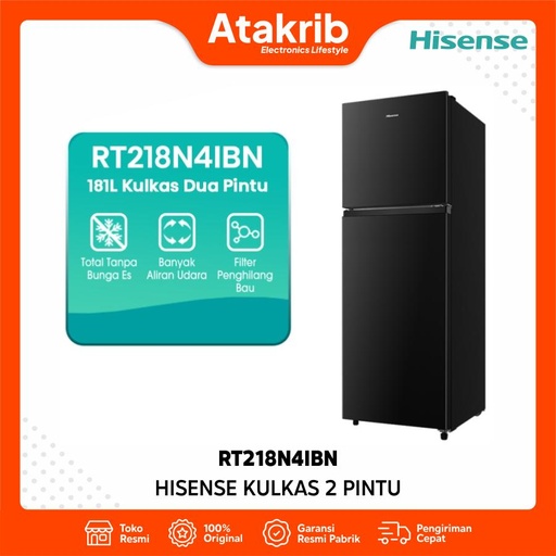 HISENSE KULKAS 2 PINTU SMALL RT218N4IBN 