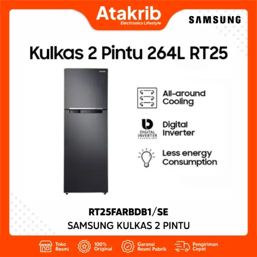 SAMSUNG KULKAS 2 PINTU BIG RT25FARBDB1/SE 