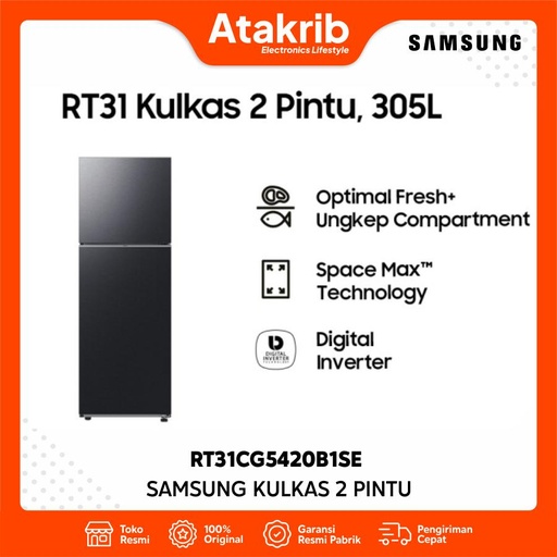 SAMSUNG KULKAS 2 PINTU BIG RT31CG5420B1SE 