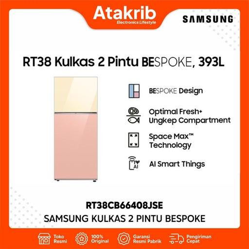 SAMSUNG KULKAS 2 PINTU BESPOKE RT38CB66408JSE 