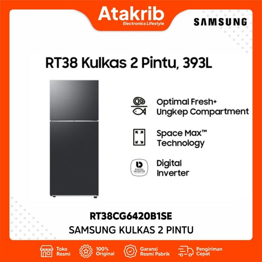 SAMSUNG KULKAS 2 PINTU BIG RT38CG6420B1SE 