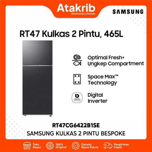 SAMSUNG KULKAS 2 PINTU BESPOKE RT47CG6422B1SE 
