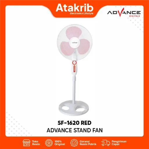 ADVANCE STAND FAN SF-1620 RED 